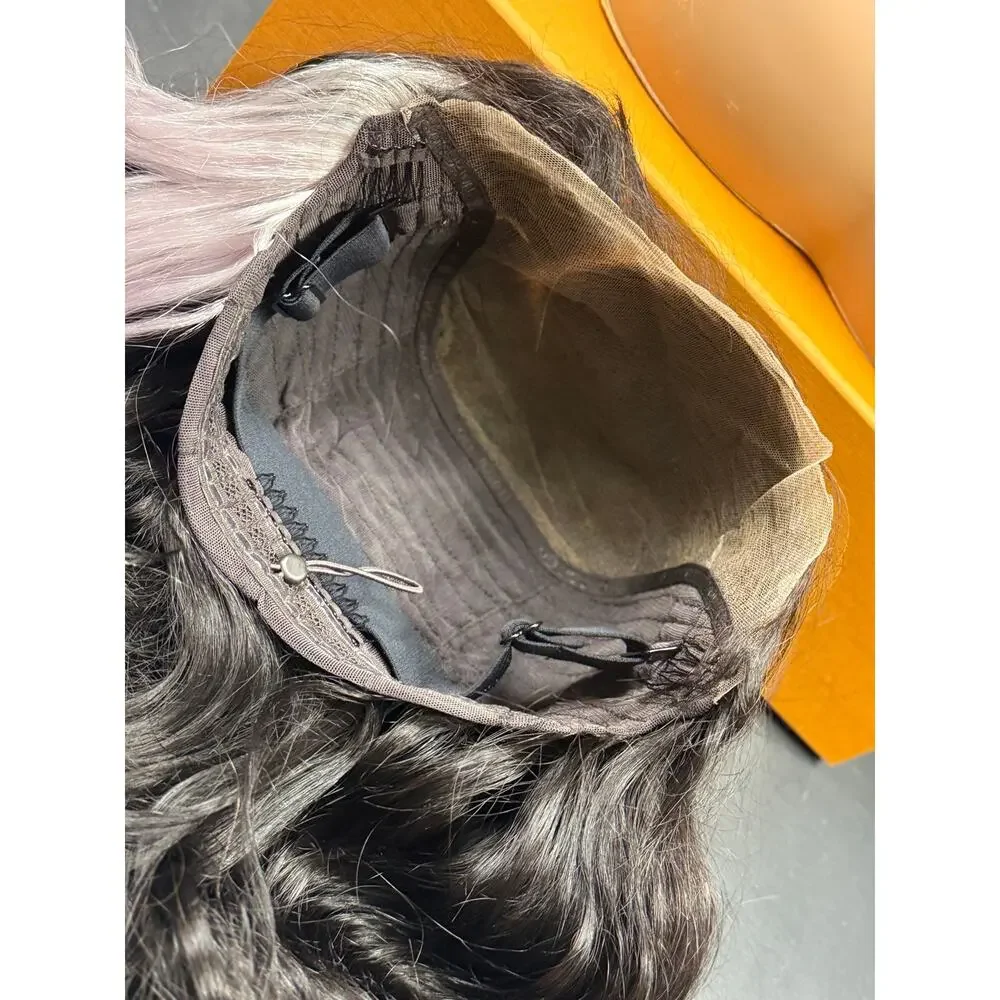 Wavymy Hair Natural Black 100% Human Hair Body Wave Wig 16